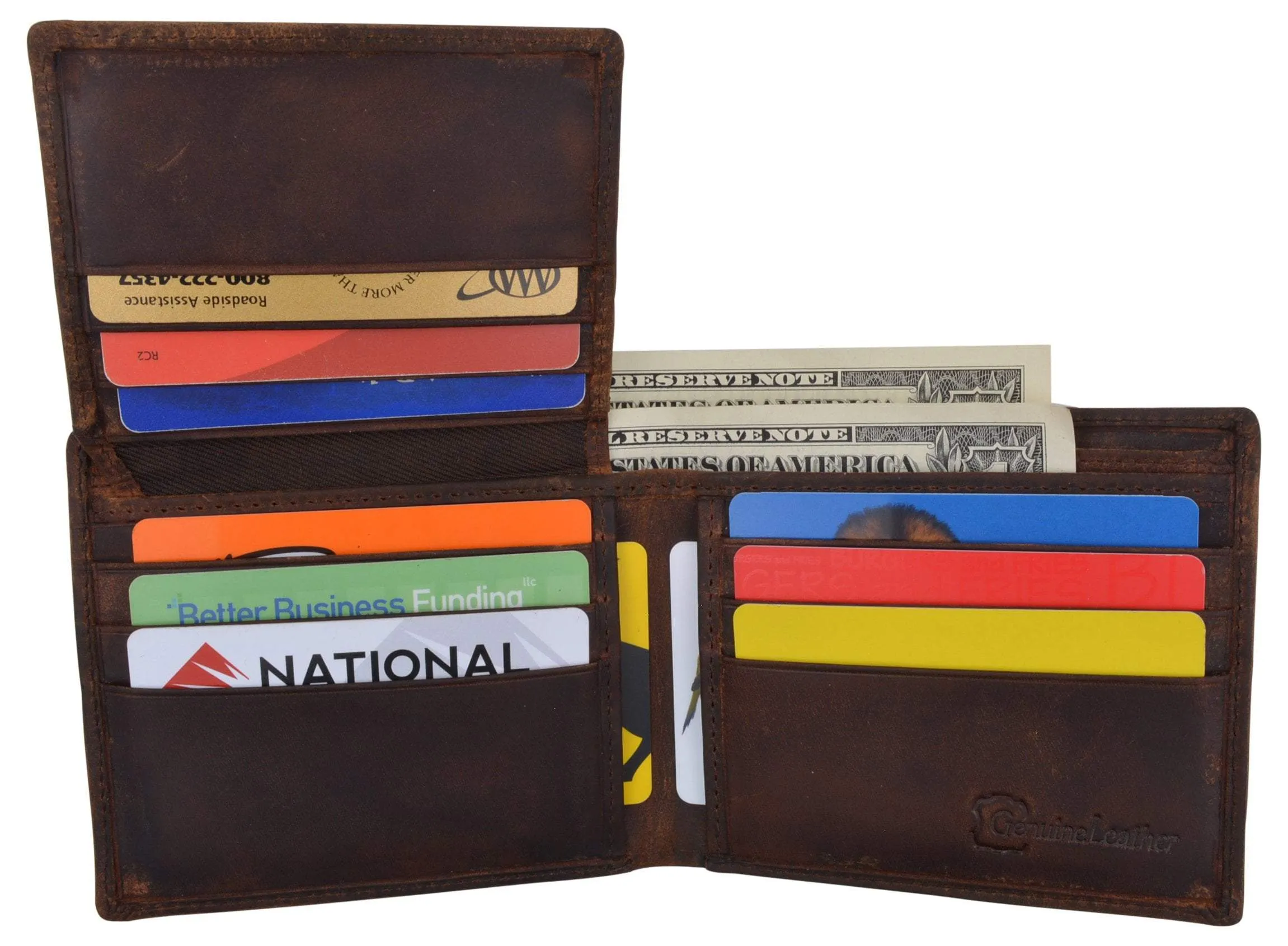 Genuine Leather Bifold Welcome to Orlando RFID Men's Wallet