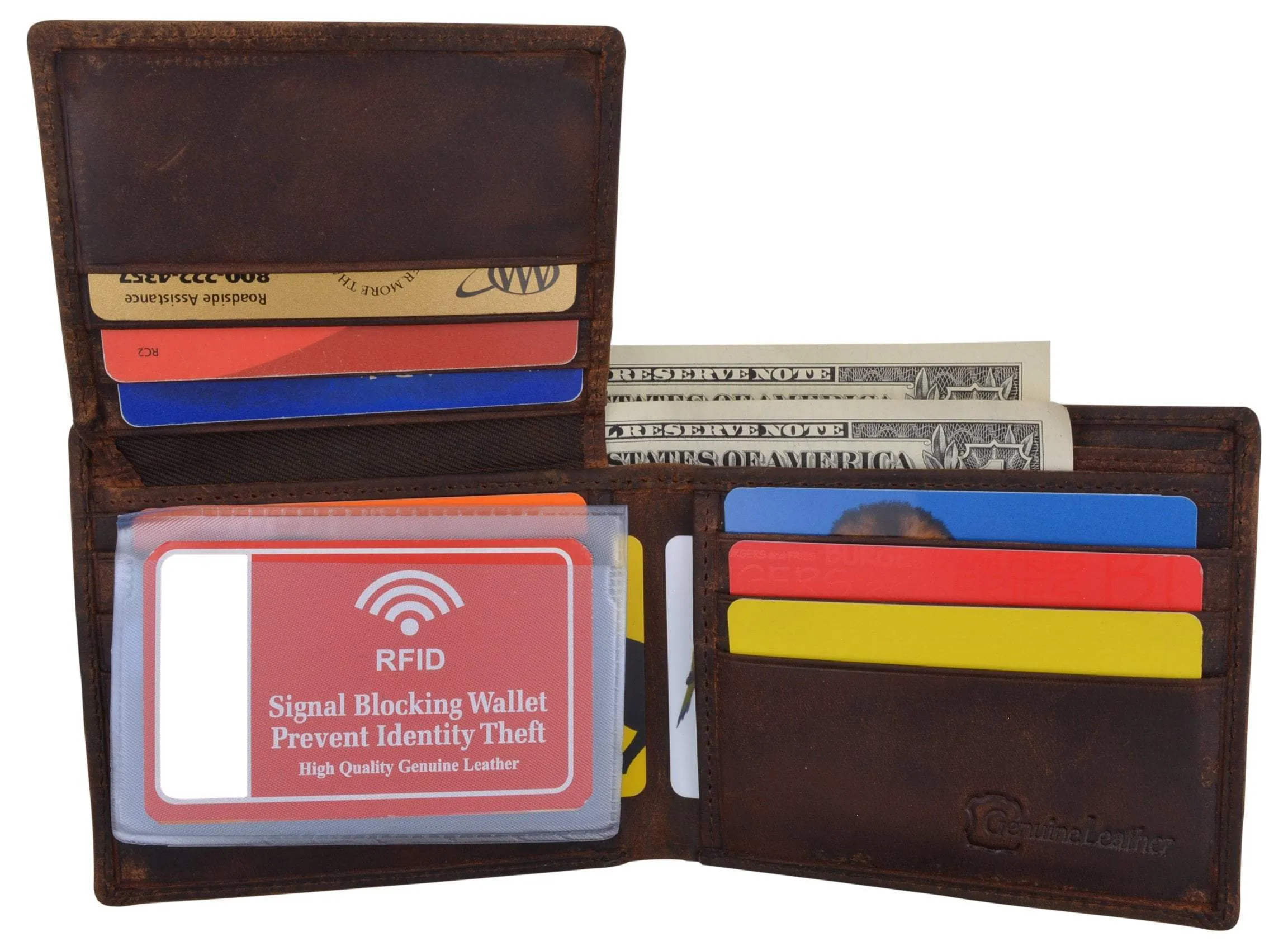 Genuine Leather Bifold Welcome to Orlando RFID Men's Wallet