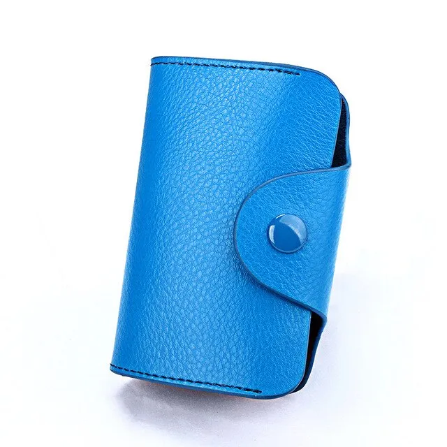 Genuine Leather Men Business Card Holder Wallet 15 Bits Card Case Bank Credit Card Case ID Holders Women Cardholder Porte Carte