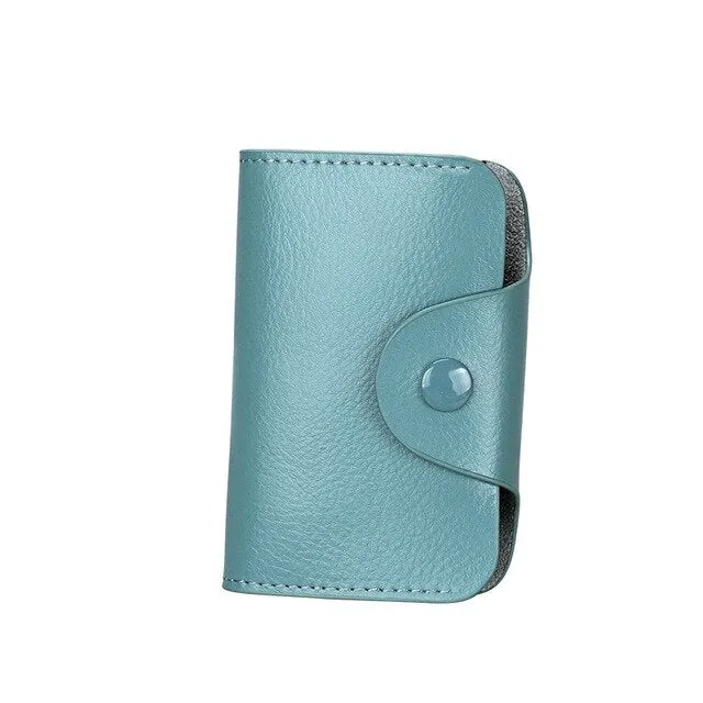 Genuine Leather Men Business Card Holder Wallet 15 Bits Card Case Bank Credit Card Case ID Holders Women Cardholder Porte Carte