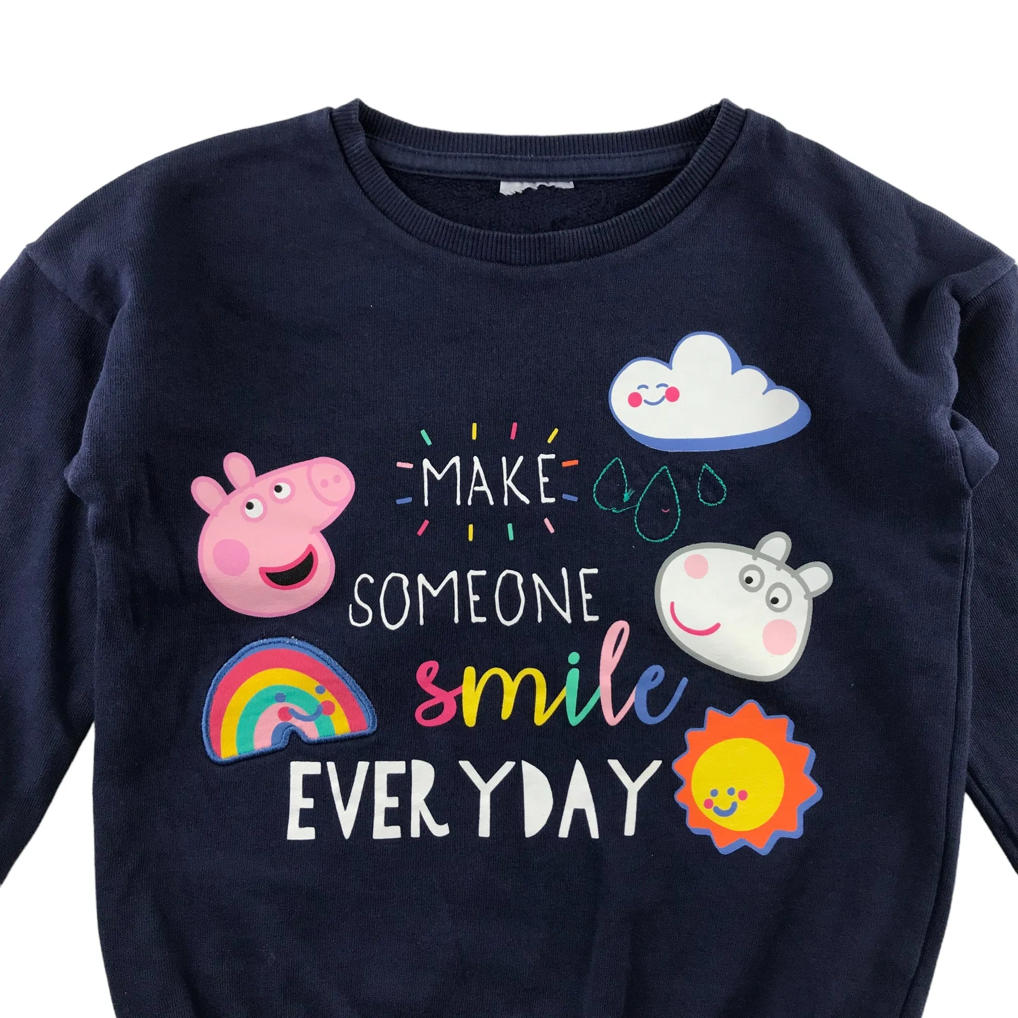 George sweater 5-6 years navy Peppa Pig Graphic and Text Design Cotton