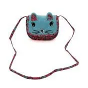 Girl's Blue Critter Cat Crossbody Purse