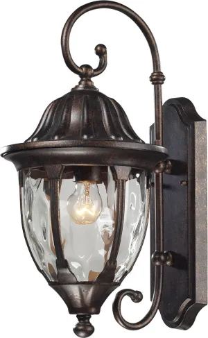 Glendale 1 Light Outdoor Wall Sconce In Regal Bronze