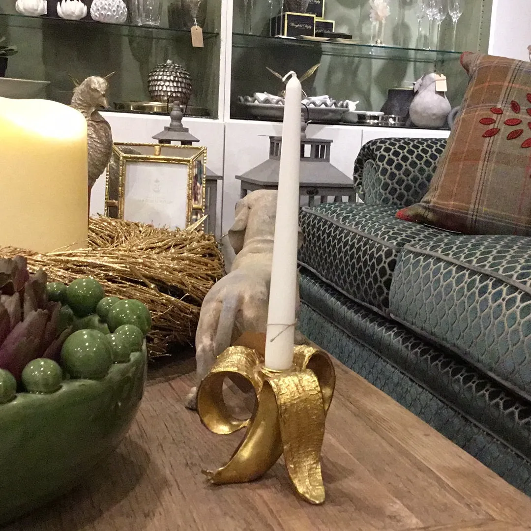 Gold Banana Candleholder