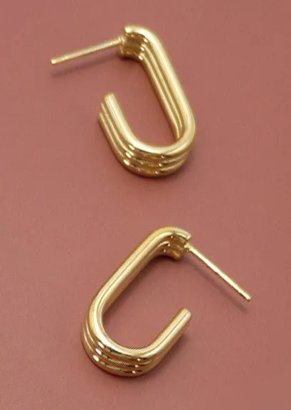 Gold HUGGIE HOOPS