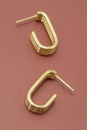 Gold HUGGIE HOOPS