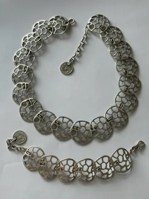 Grace Silver plated necklace and bracelet set