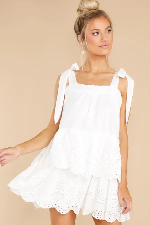 Graceful Darling White Eyelet Dress