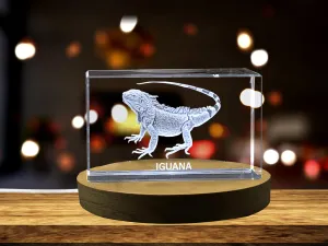 Graceful Iguana Crystal Carvings | Exquisite Gems Etched with Reptilian Friends