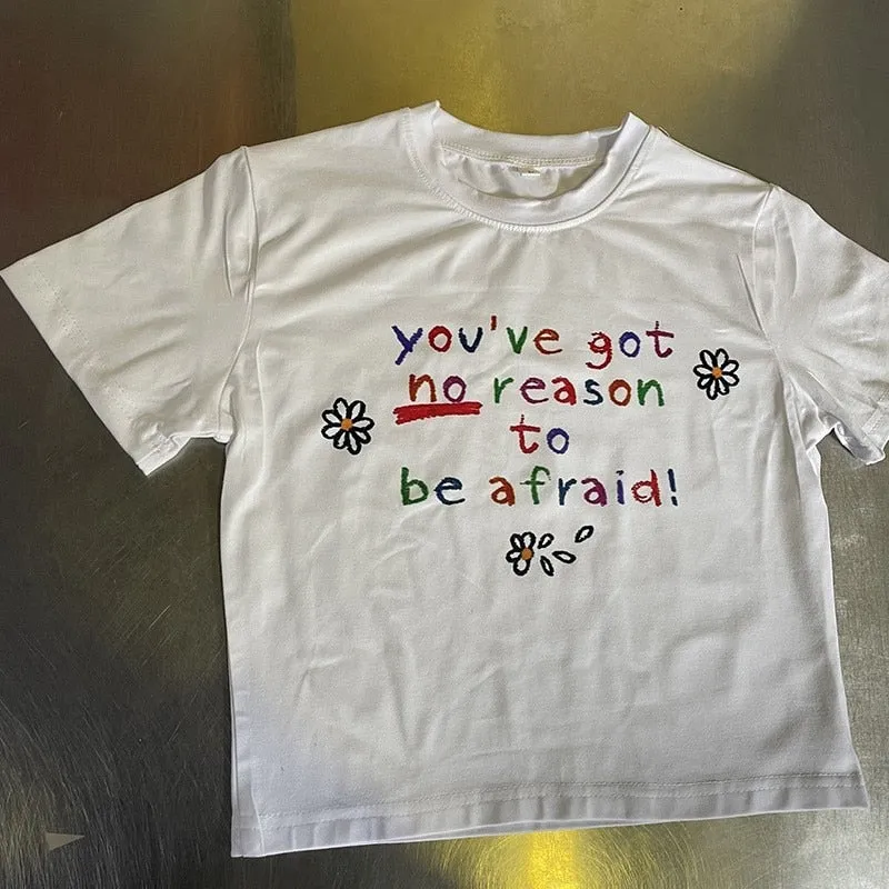 Graphic Quote Stylish White Tee