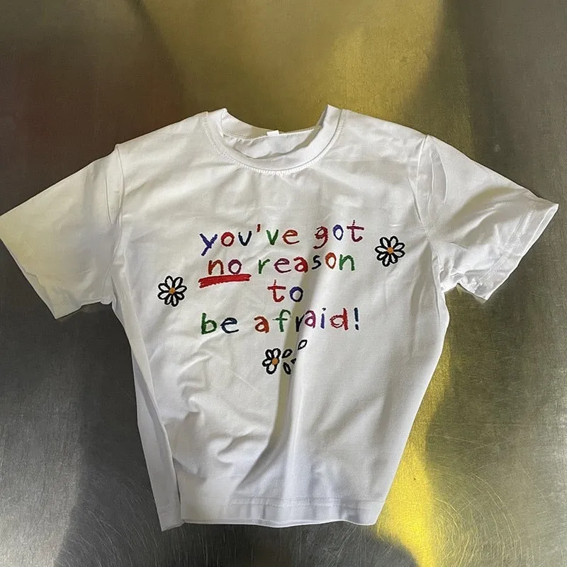 Graphic Quote Stylish White Tee