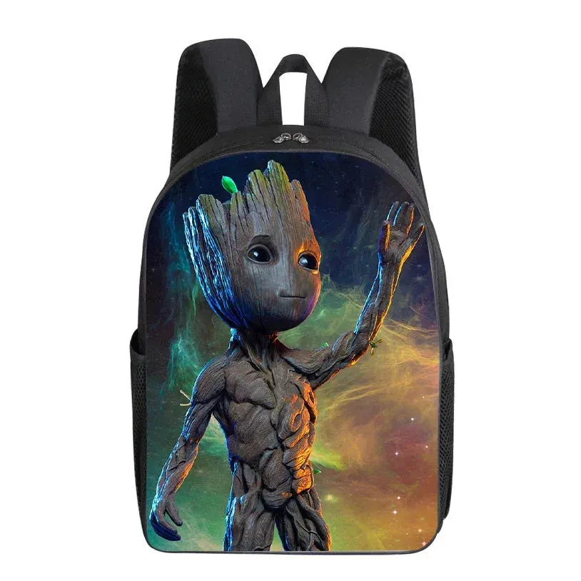 Groot Marvel Superhero School Backpack - Cute Cartoon Design for Kids and Adults, Ideal Gift and Office Knapsack