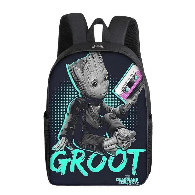 Groot Marvel Superhero School Backpack - Cute Cartoon Design for Kids and Adults, Ideal Gift and Office Knapsack