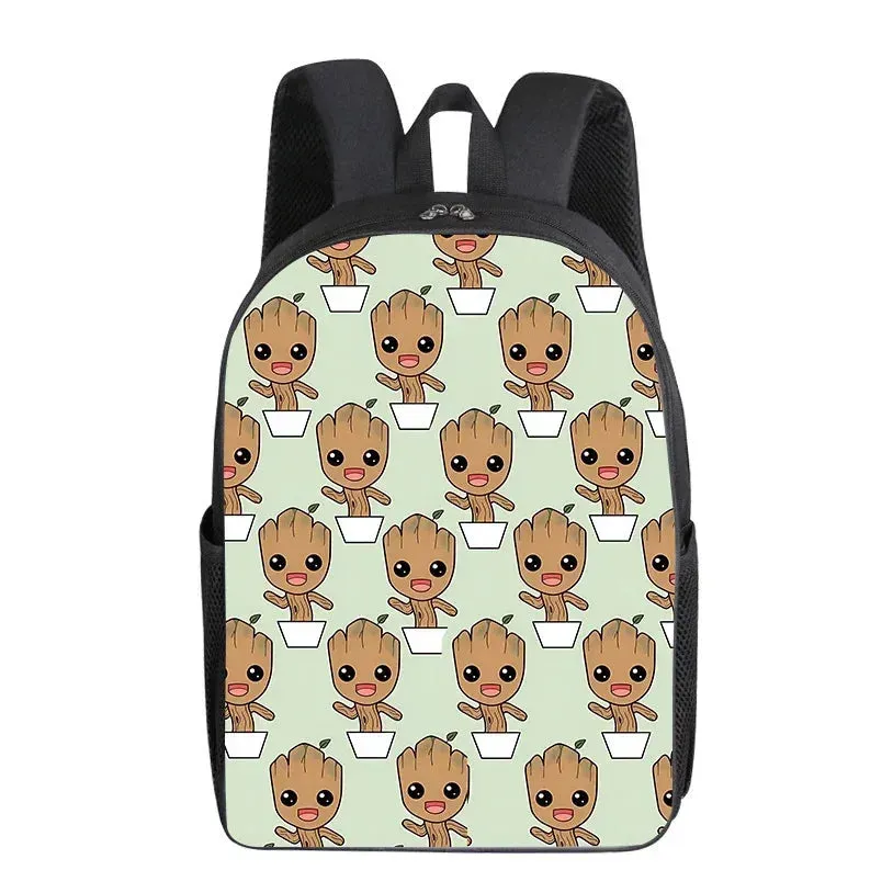 Groot Marvel Superhero School Backpack - Cute Cartoon Design for Kids and Adults, Ideal Gift and Office Knapsack