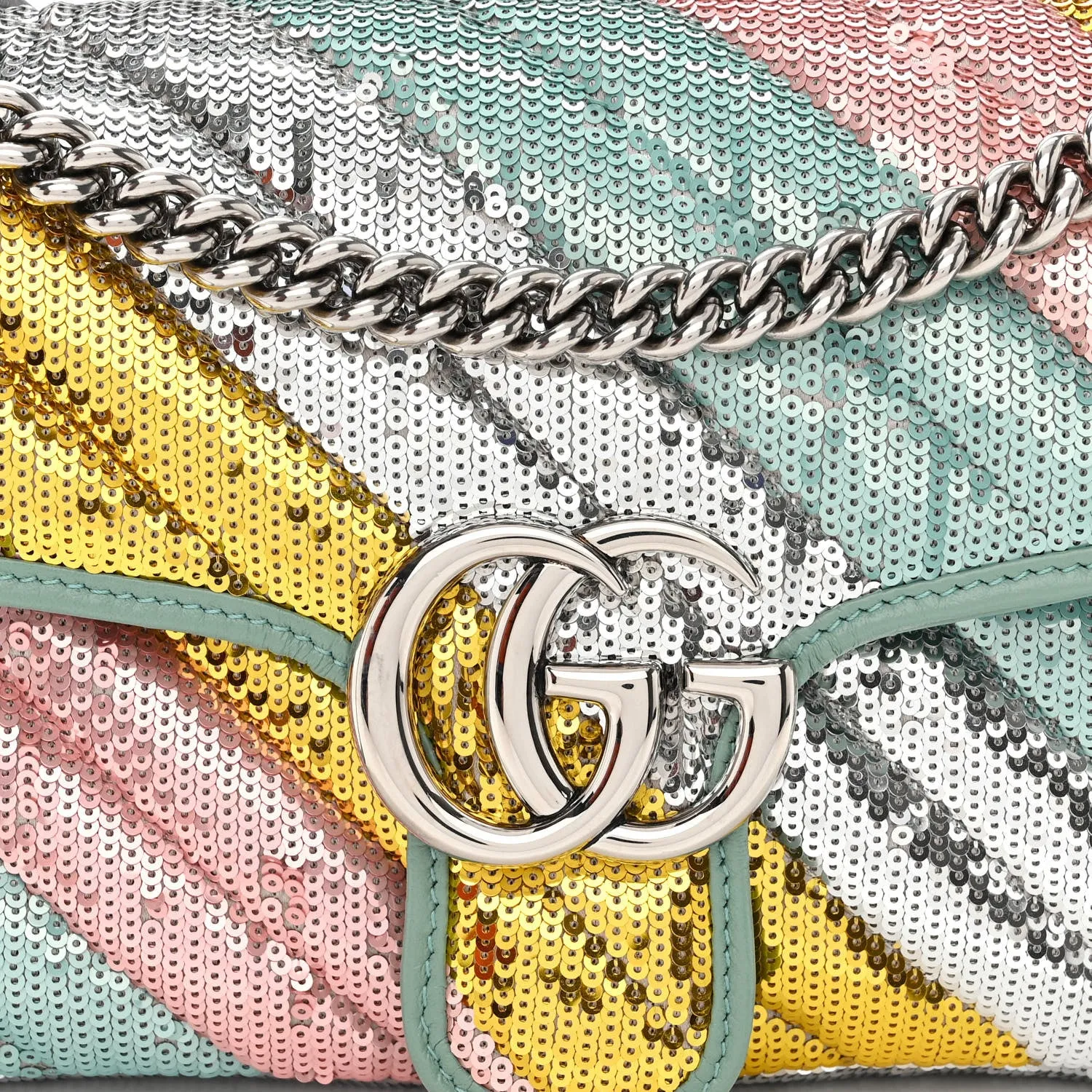 Gucci GG Marmont Sequin-embellished Shoulder Bag