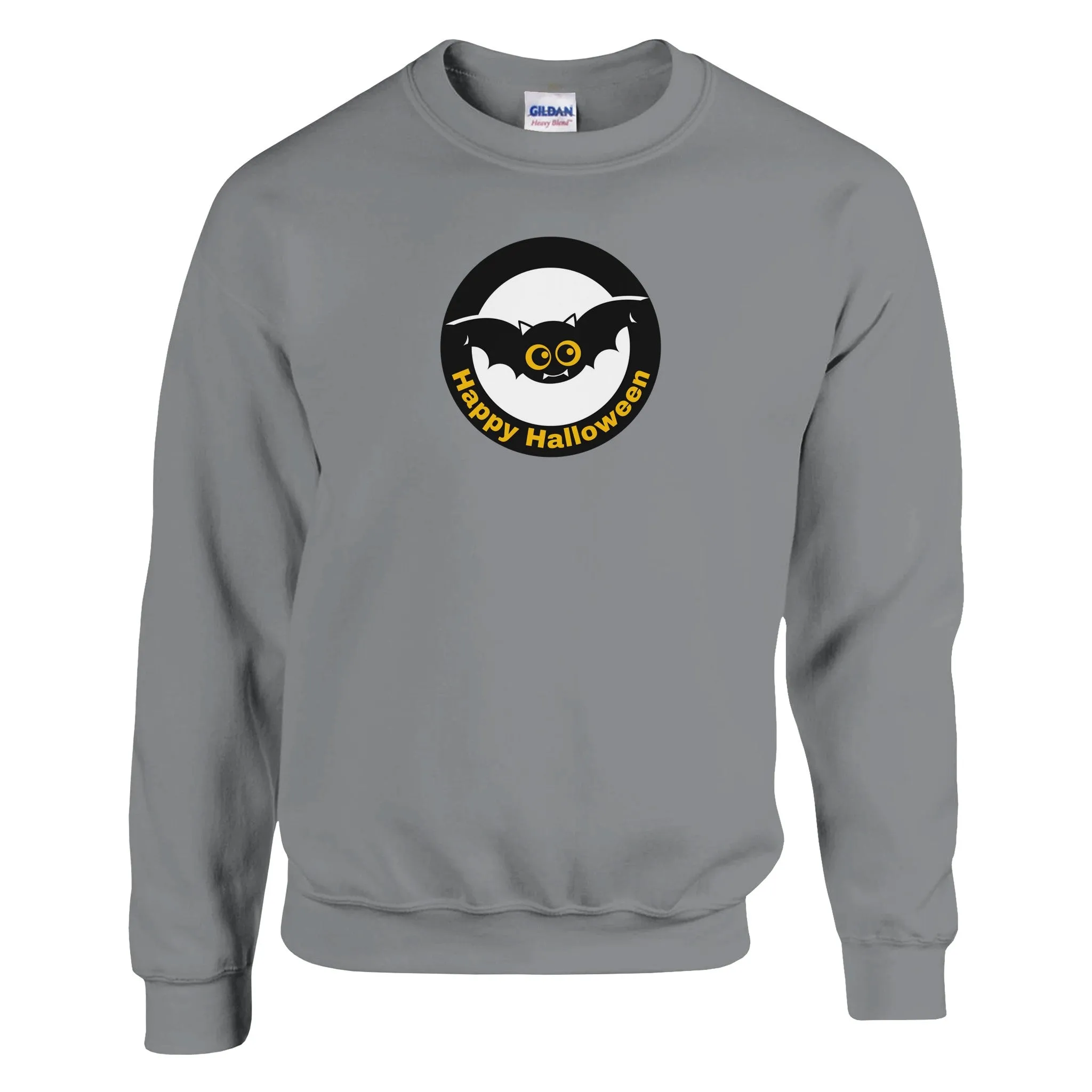 Happy Halloween Bat | Adult Unisex Crewneck Sweatshirt | Gildan® 18000