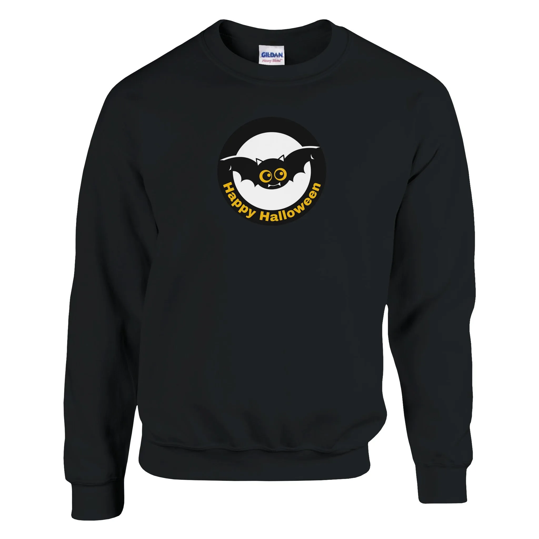 Happy Halloween Bat | Adult Unisex Crewneck Sweatshirt | Gildan® 18000