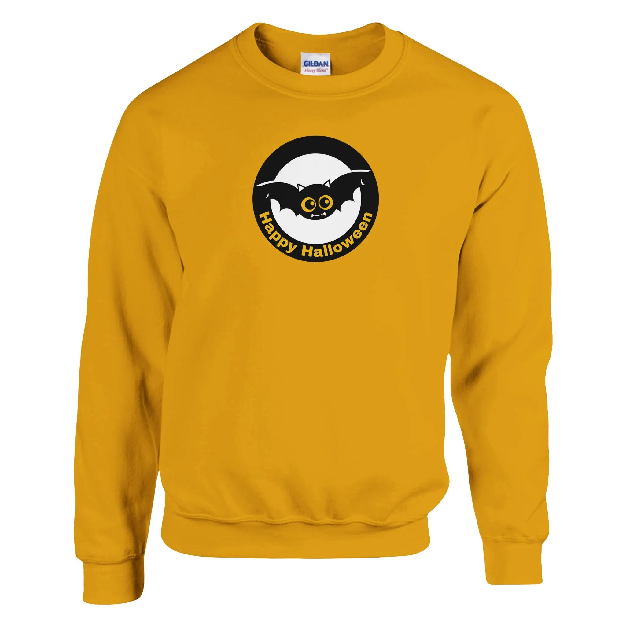 Happy Halloween Bat | Adult Unisex Crewneck Sweatshirt | Gildan® 18000