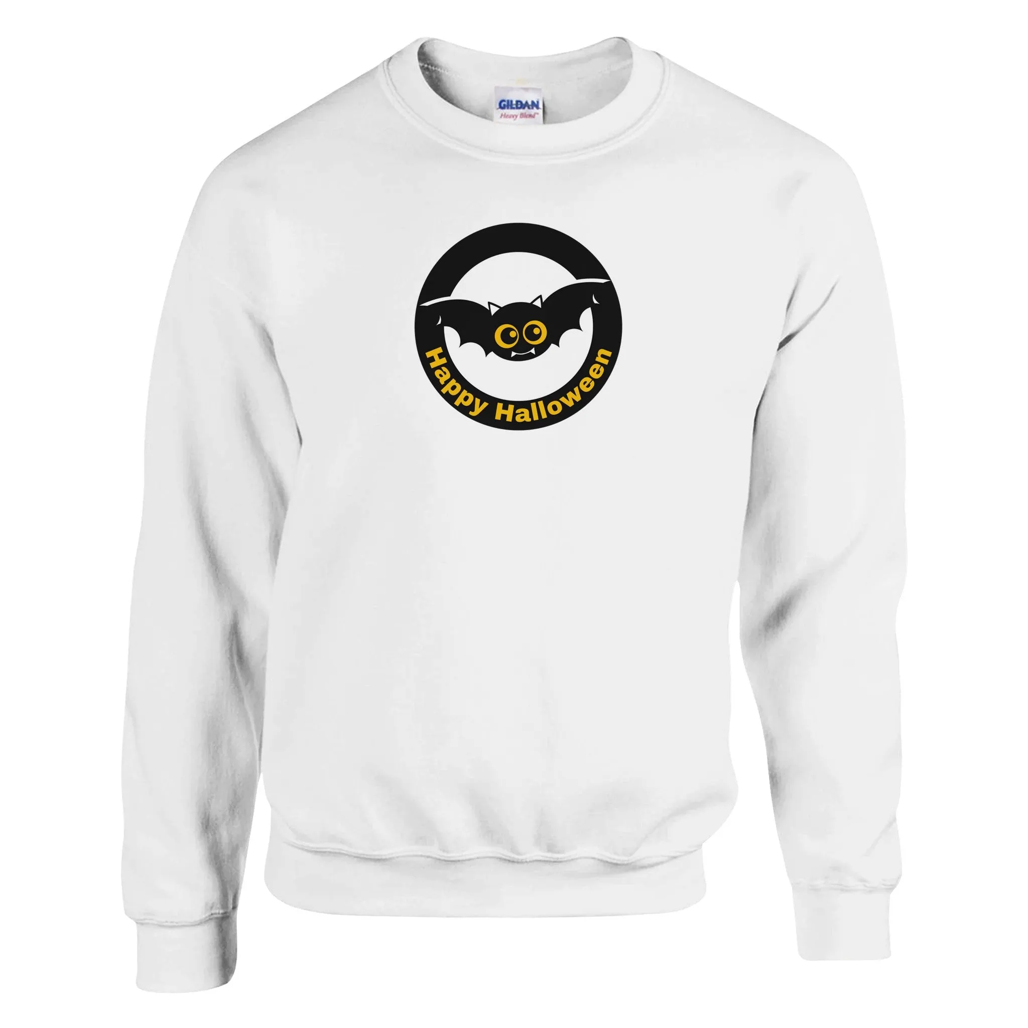 Happy Halloween Bat | Adult Unisex Crewneck Sweatshirt | Gildan® 18000