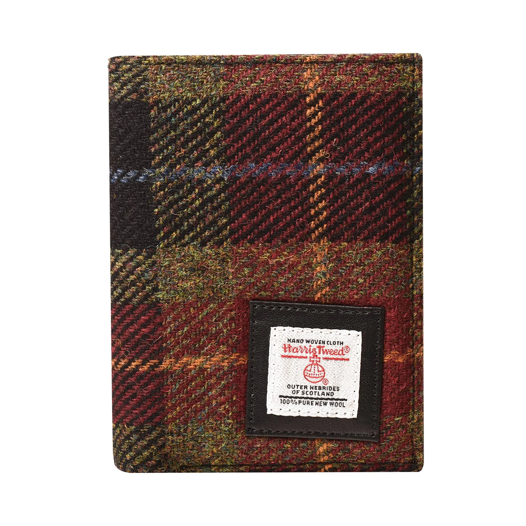 Harris Tweed Wallet Big Bifold Red