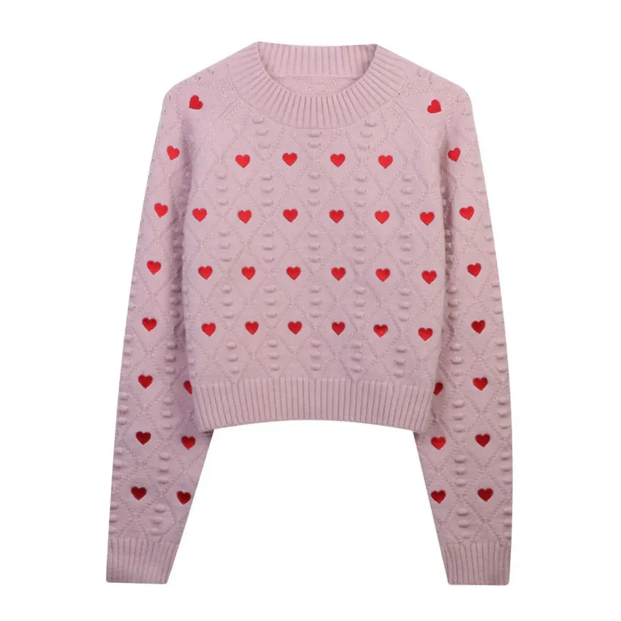 Heart Cabel Stylish Knit Sweater