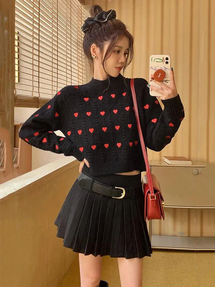 Heart Cabel Stylish Knit Sweater