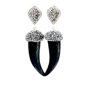 Horn Crystal Dangle Earring