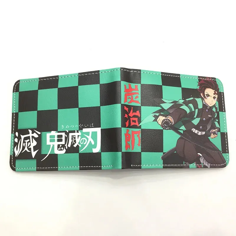 Hot Demon Slayer Kimetsu No Yaiba Tanjiro Kamado Wallet Short Purse With Coin Pocket for Student Men Women