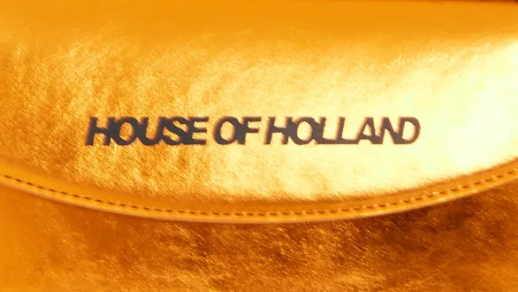 House of Holland Metallic Orange Crossbody Bag