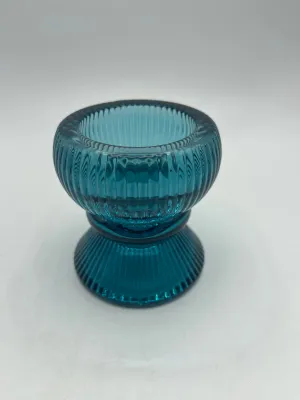 IKEA Blue Glass Candle Holder