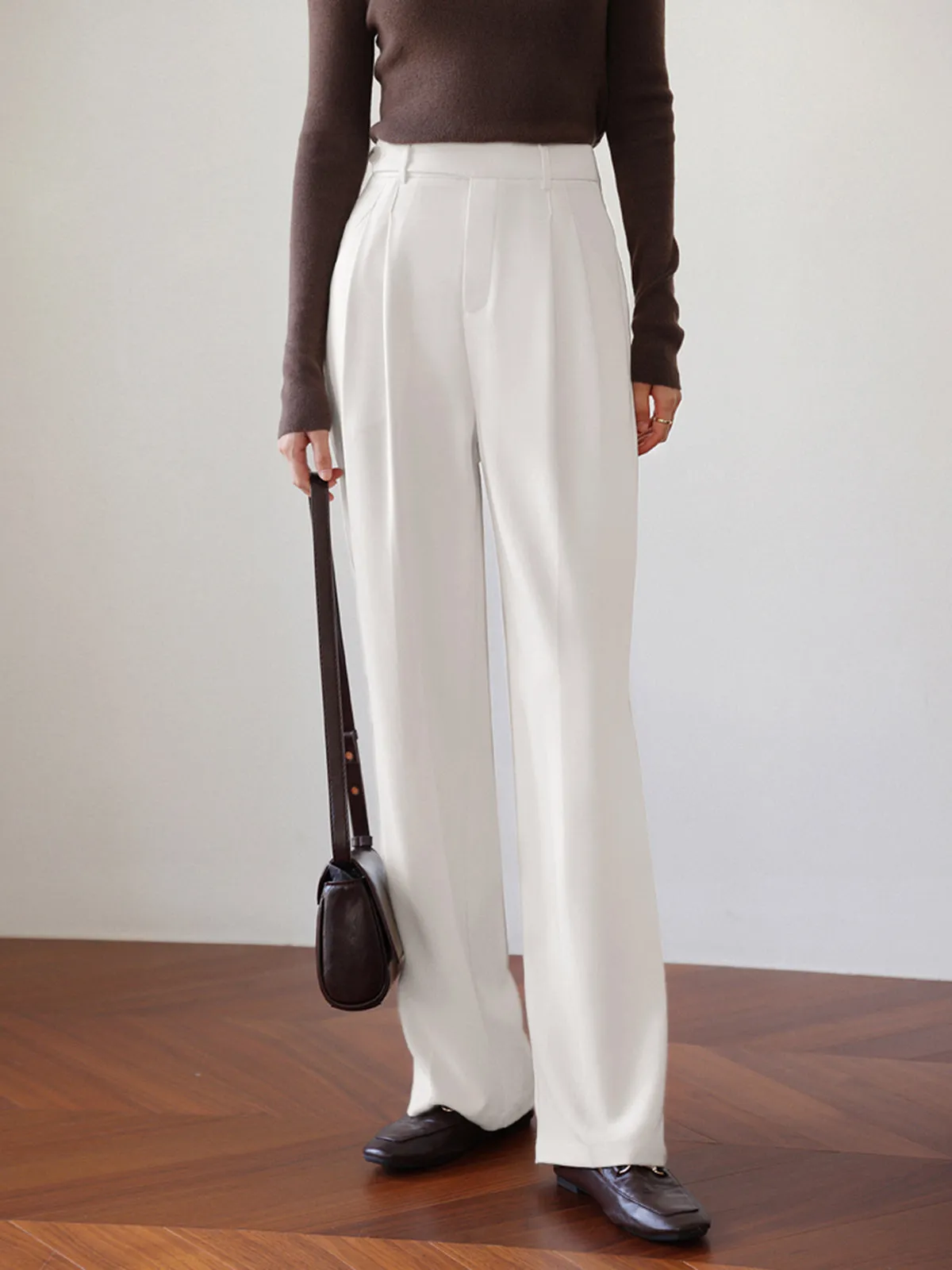 Ivory Fantasy Graceful Wide Leg Pants