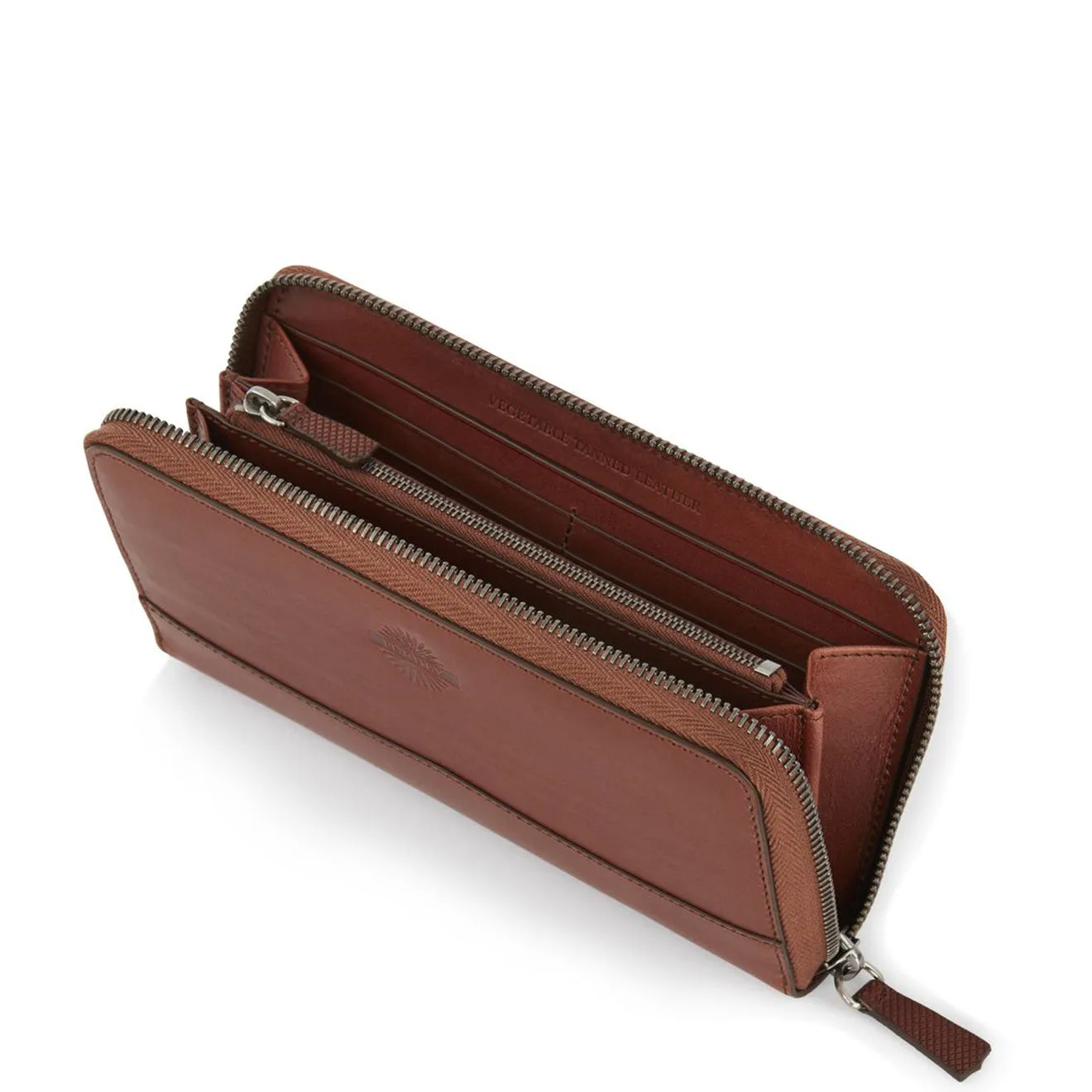 James Purdey Audley Vegetable Leather Continental Wallet Purdey Havana