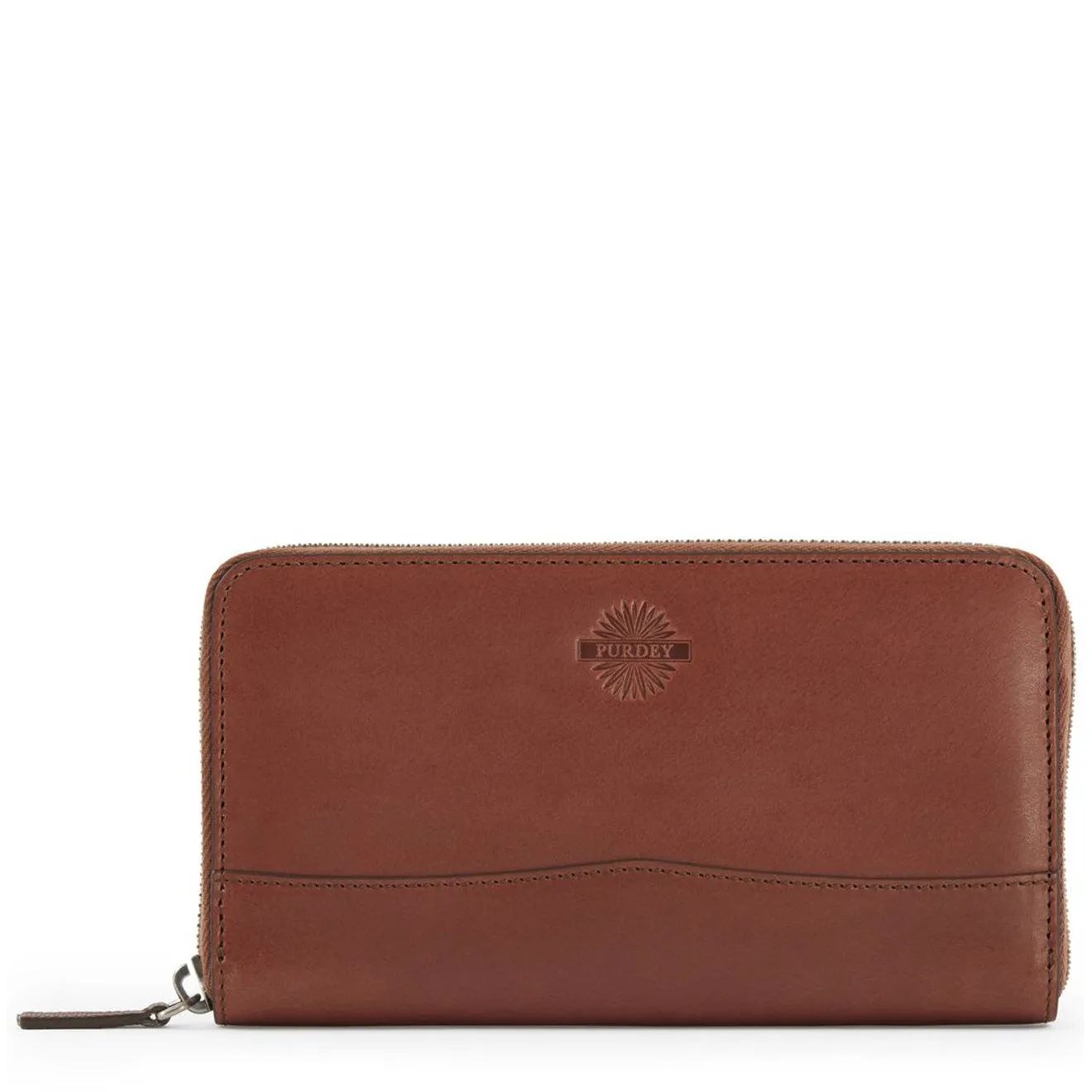 James Purdey Audley Vegetable Leather Continental Wallet Purdey Havana