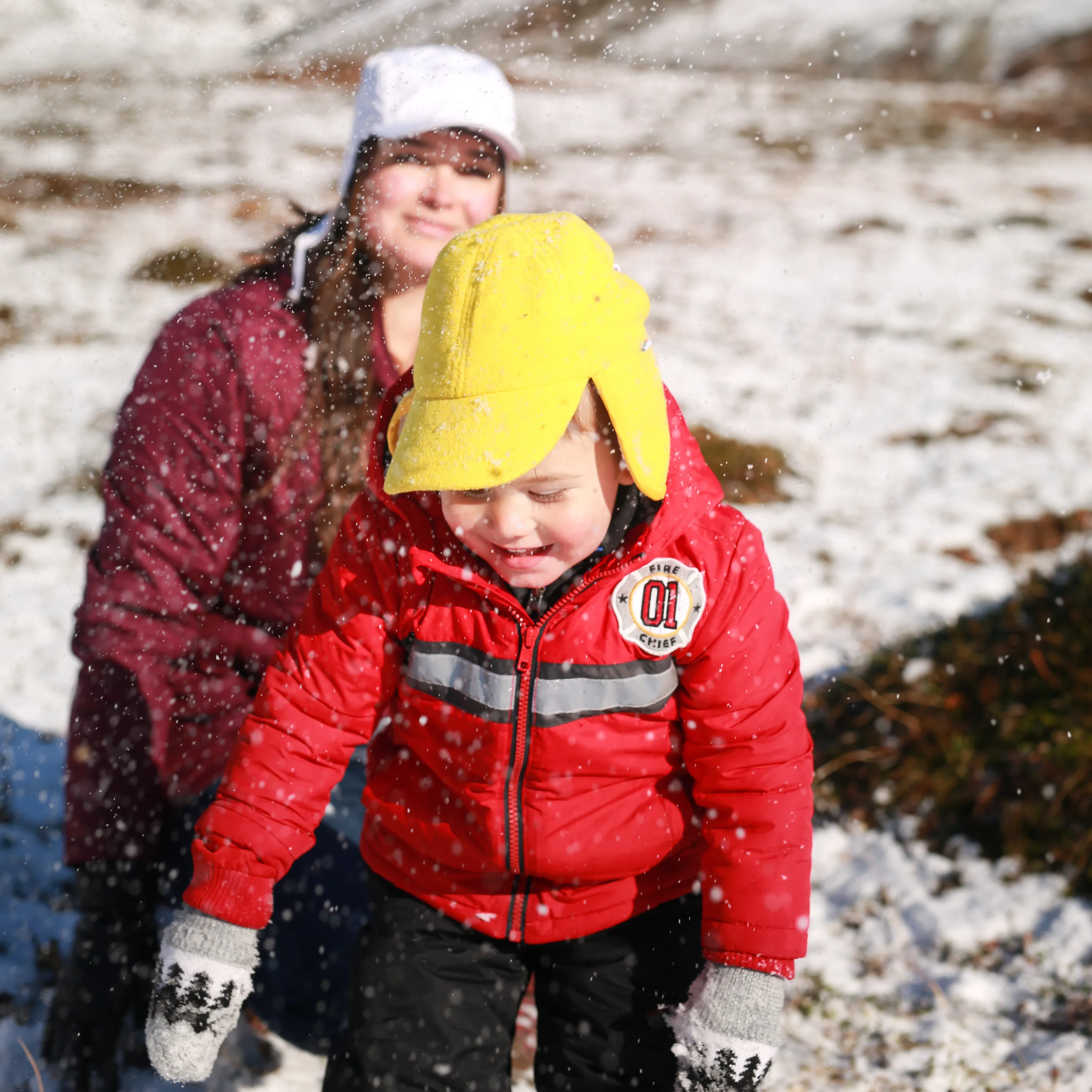 Kids Frosty Fleece Winter Flap Hat - Radiant Yellow