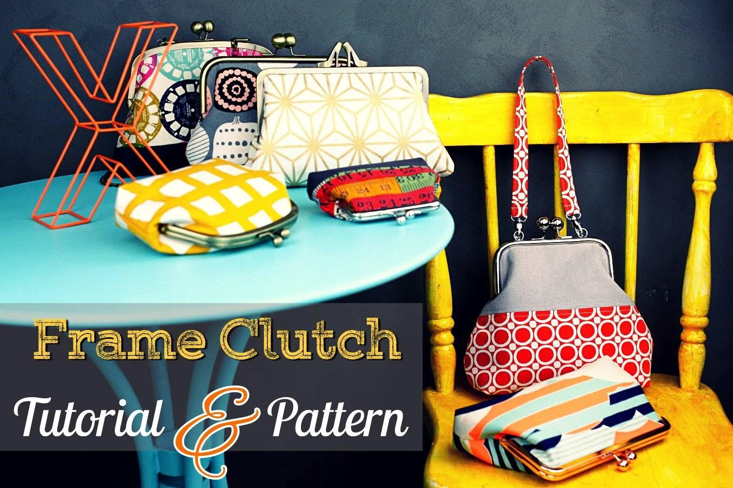 Kisslock Frame Clutch in 3 Different Styles - Tutorial & PDF Pattern