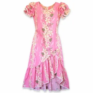 Kuulei Pink Makani Hawaiian Muumuu Dress