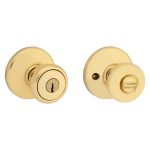 Kwikset 400T 3RCLRCSK3BX Entry Knob, Polished Brass, Brass, K3, KW1 Keyway, 3 Grade :BX: QUANTITY: 3