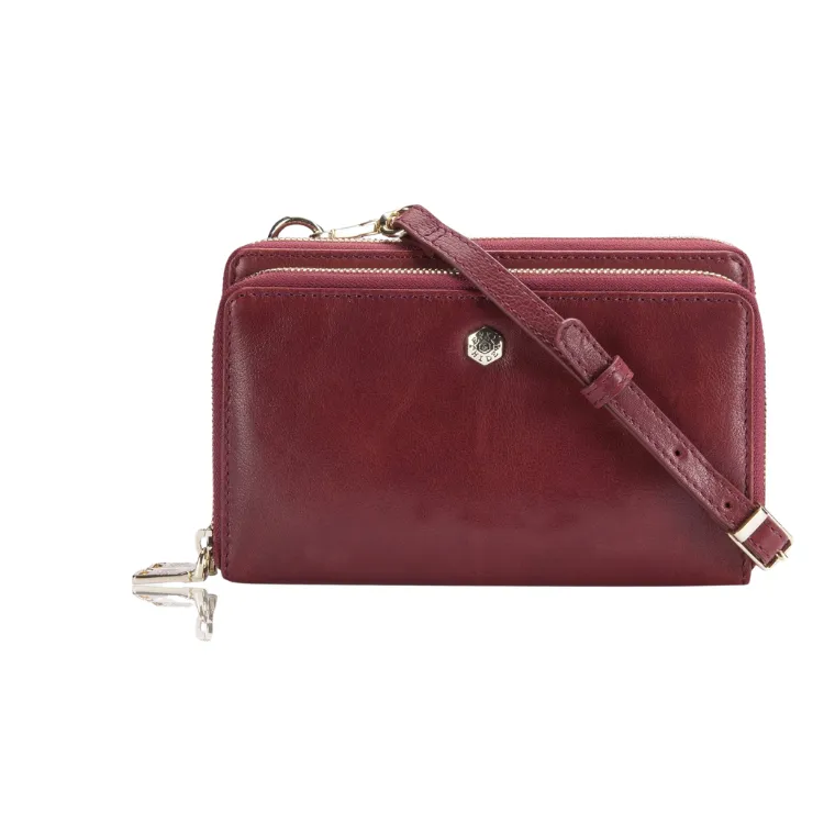 Ladies Purse with Detachable Strap - Red