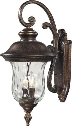 Lafayette 3 Light Outdoor Wall Sconce In Regal Bronze