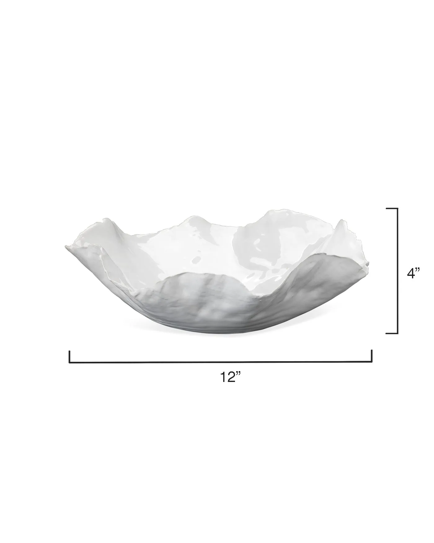 Large Peony Bowl White