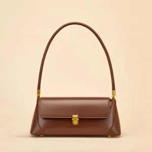 Leather Baguette Shoulder Bag