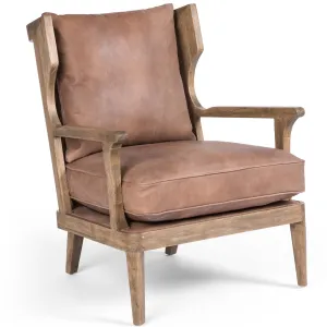 Lennon Leather Chair, Heirloom Sienna