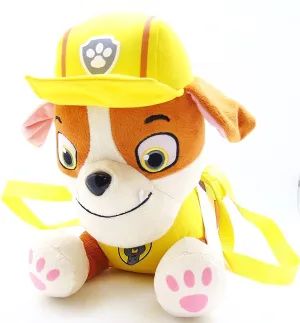 Licensed Paw Patrol Rubble Plush Doll Backpack 14" Costume Bag Bulldog