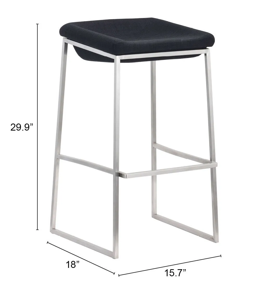 Lids Barstool (Set of 2) Dark Gray