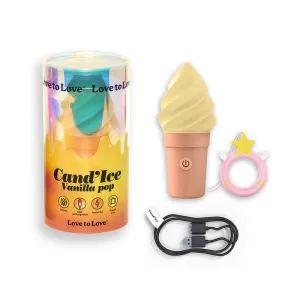 Love to Love Cand'Ice Vanilla Pop Rechargeable Silicone Ice Cream Vibrator Vanilla