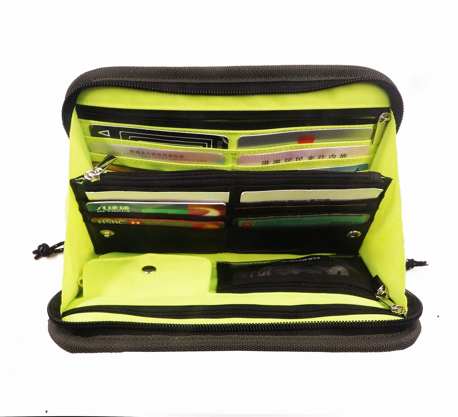 <A 000a001m06> Fungolia Gen2 Passport Holder <B>Regular Size</B> (Green/Neon Yellow)