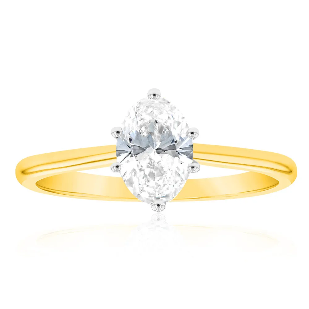 Luminesce Lab Grown 14ct Yellow Gold 1 Carat Solitaire Engagement Ring