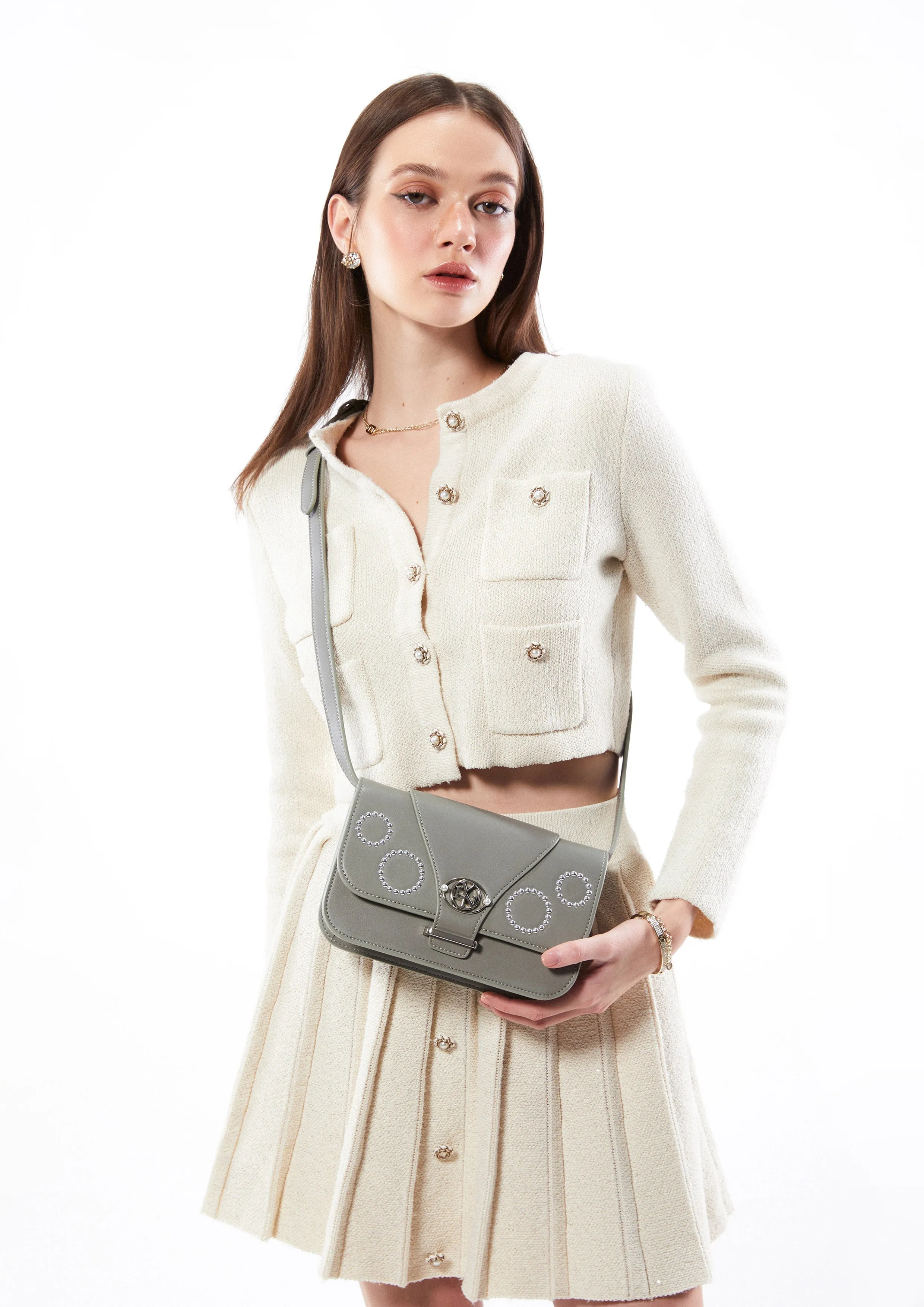 Magaret Shoulder Bag - Grey