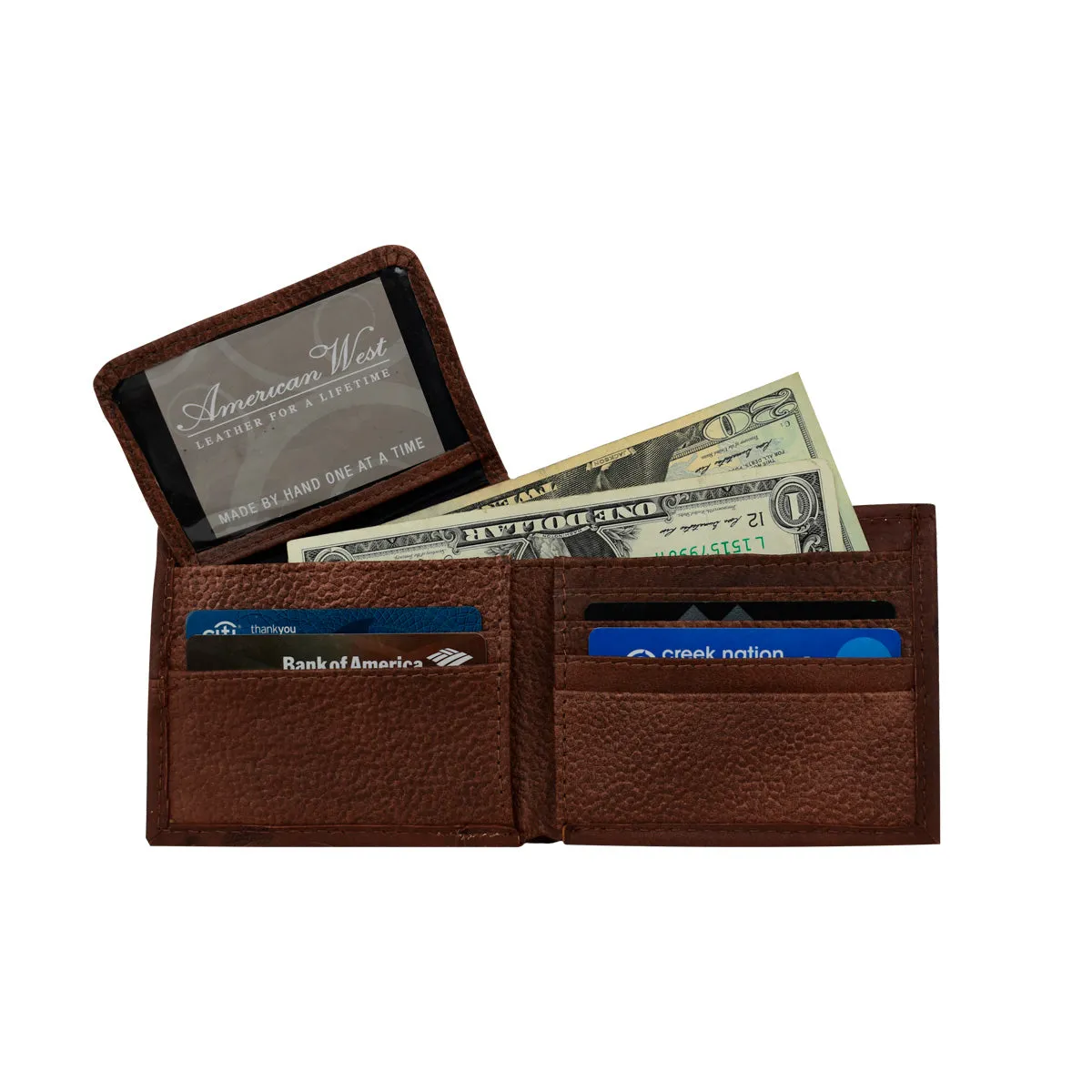 Men's Bi-Fold Wallet - Dark Brown