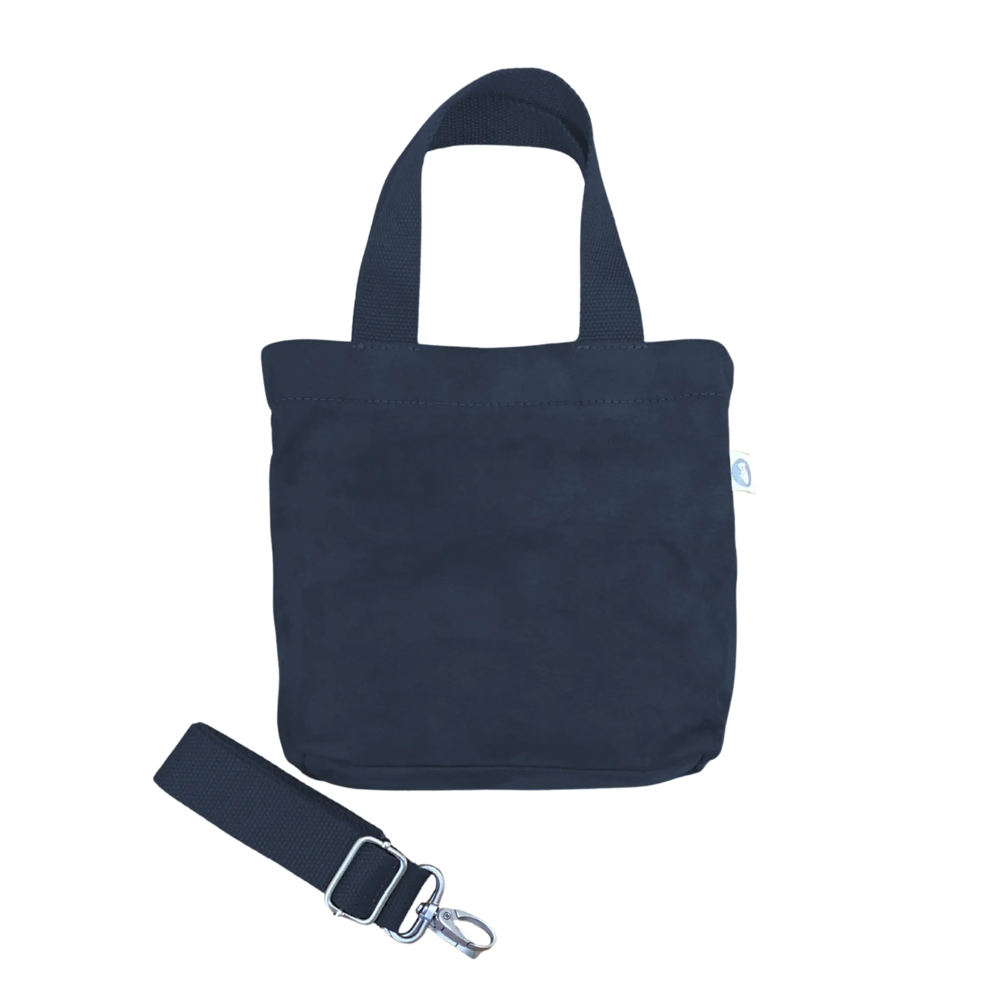 Midi Town Crossbody Bag: Navy Vegan Suede